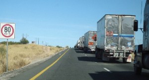 mexican truckers waiting