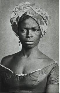 black woman wearing a turban, 1870