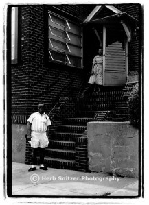 Louis outside his beloved home in Queens