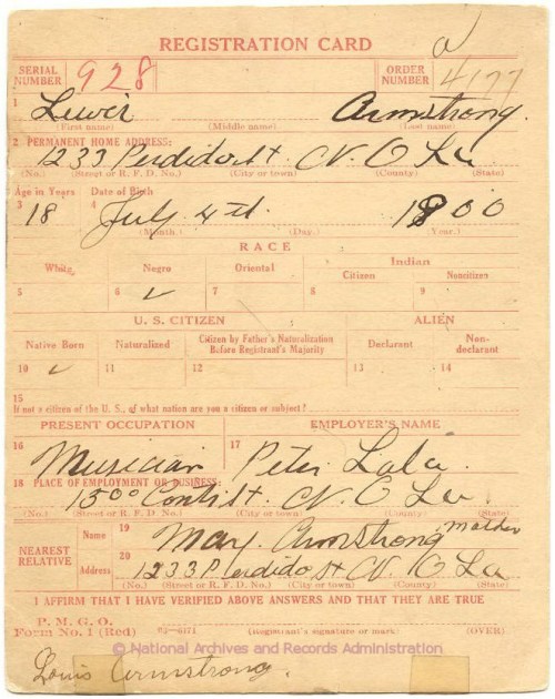 Louis WW I draft registration