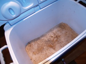 Mashing in cooler