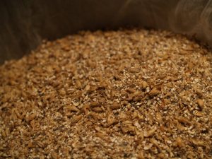 Crushed grains.